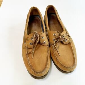 Men’s Tan Sperry Authentic Original Boat Shoes Size 10